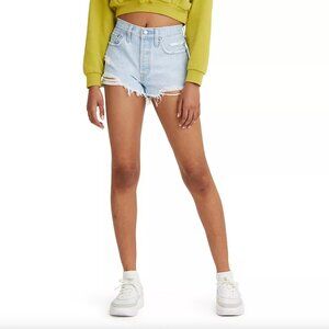 Levi’s - 501 Button Fly Distressed Denim Shorts (Size 27)